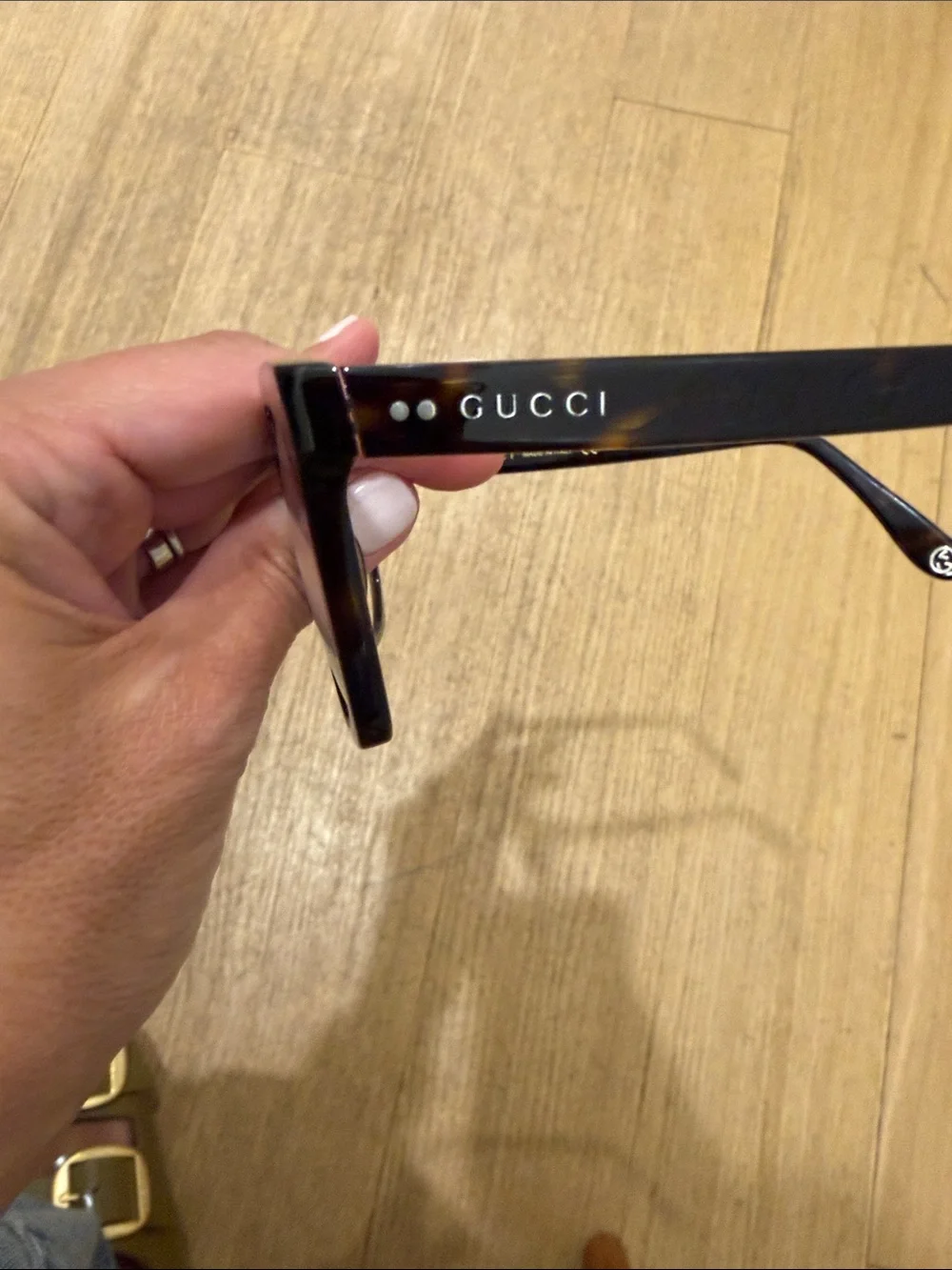 Gucci Tortoiseshell Rectangular Eyeglasses - Picture 3 of 7
